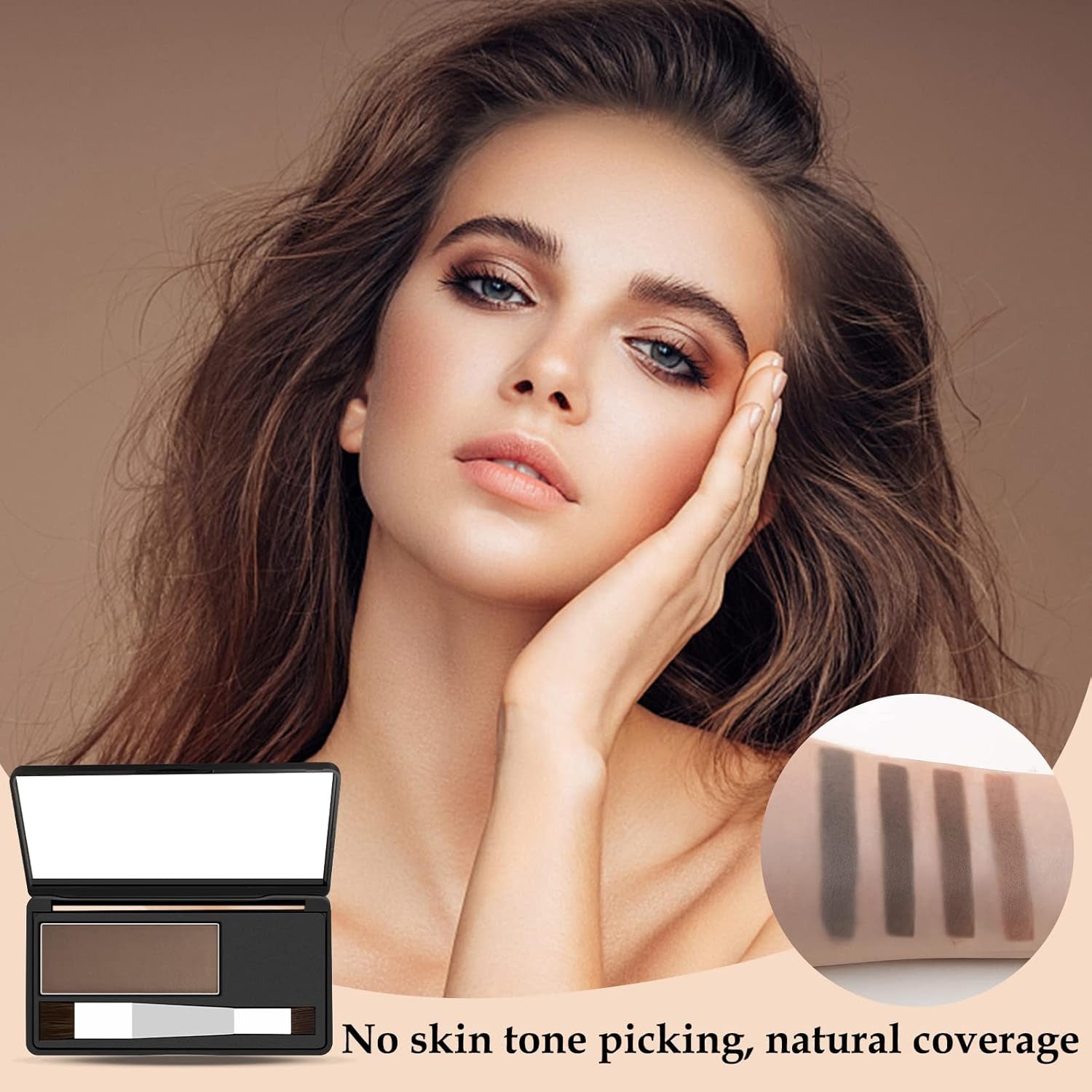 Hair Shadow Kit, Root Touch up Color Cover, Temporary Concealer with Brush for Gray Hair