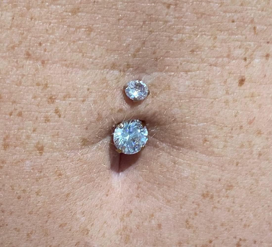Silver Gold Belly Button Ring for Women Clicker Hoop Belly Rings Opal Navel Piercing Jewelry Dangle Hypoallergenic Surgical Steel Dainty Dangling Navel Rings for Women