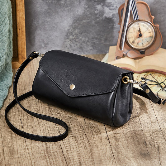 First Layer Cowhide Handmade Crossbody Bag