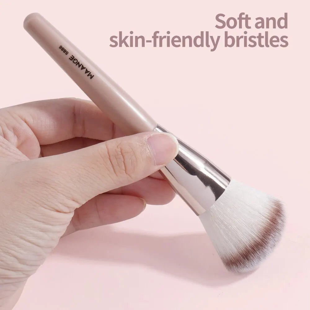 9Pcs Foundation Makeup Brush Set Cosmetic Powder Highlighter Eyeshadow Blending Beauty Tools Dense Soft Bristle Brushes