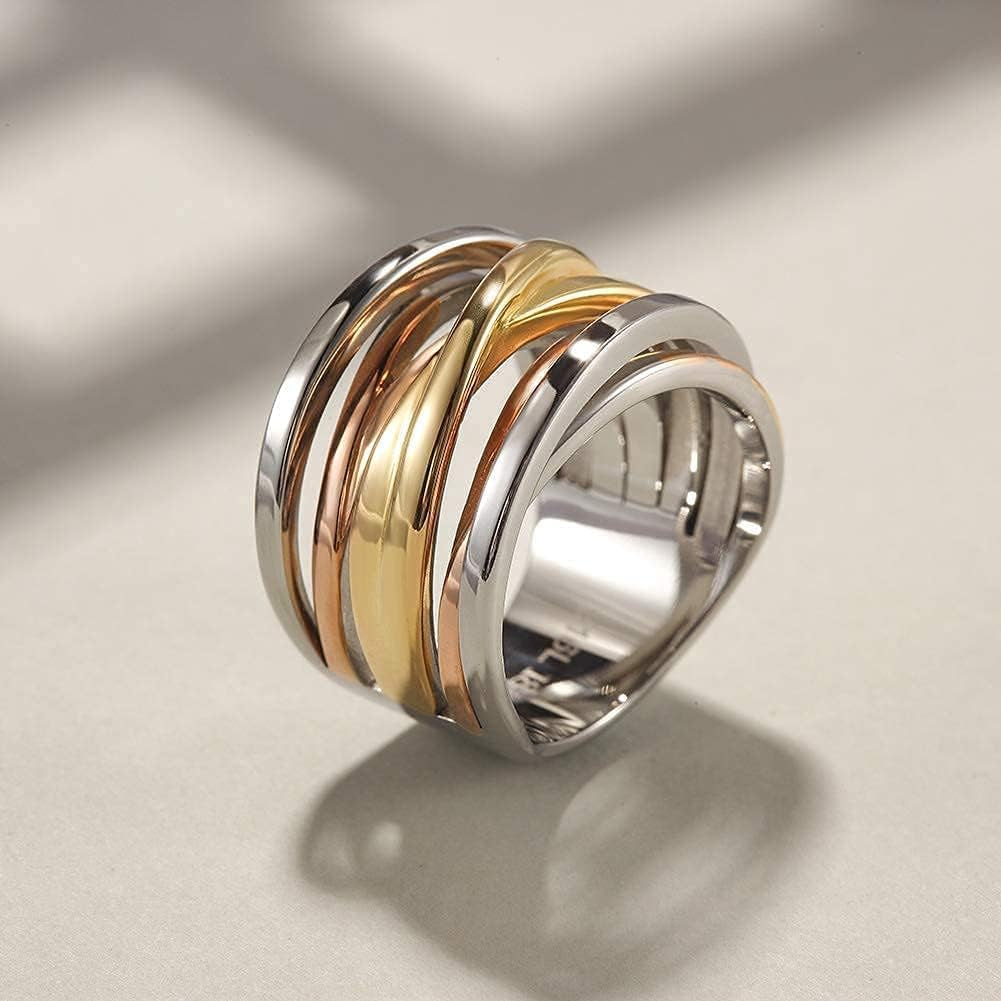 13.7MM Cross Ring Enhancers for Women Statement Engagement Ring for Men and Unisex Adults Silver Gold Rose Gold Plated Ring Customized Personalized