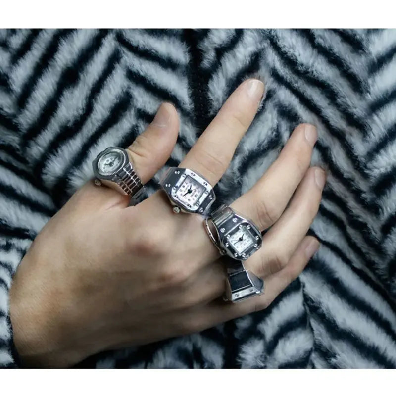Vintage Y2K Finger Watch Rings
