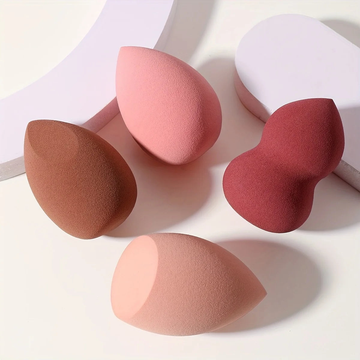4 Cosmetic Sponge Sets, Cosmetic Egg, Dry and Wet, Cosmetic Sponge for Liquid Foundation, Honey Powder and Foundation Make-Up
