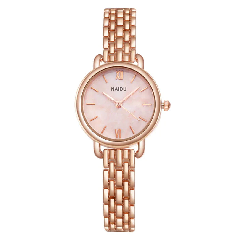 Women Watches New NAIDU Rose Gold Silver Ladies Bracelet Watch Womens Quartz Dress Wristwatch Feminino Reloj Mujer Kol Saati