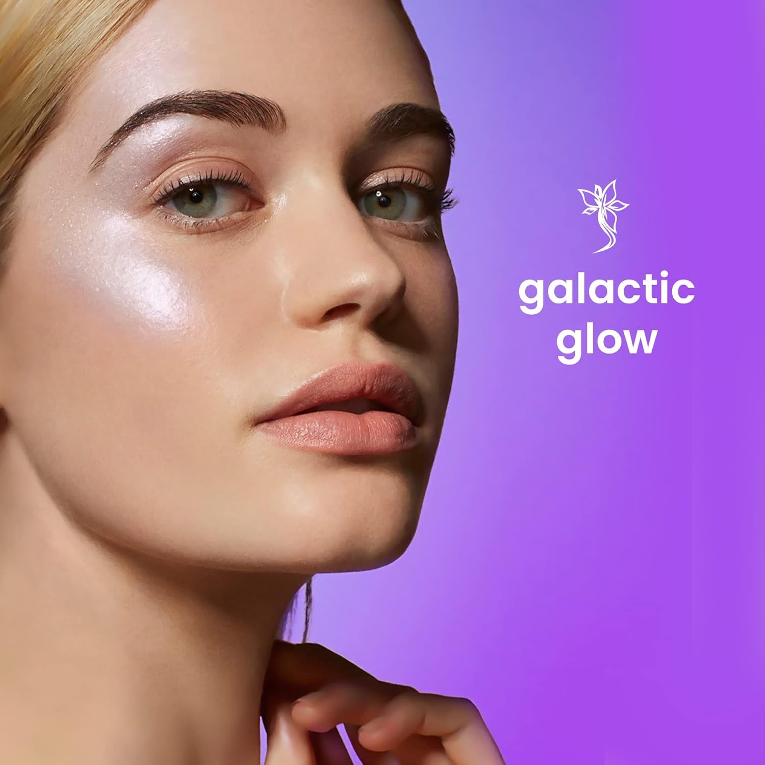 Cosmetics - Holographic Face Highlighter, Cream Lavender Highlighter Makeup Stick, Highly Pigmented Face Highlighter, Blendable Shimmering Highlight, Prismatic Glow, Cruelty & Paraben-Free