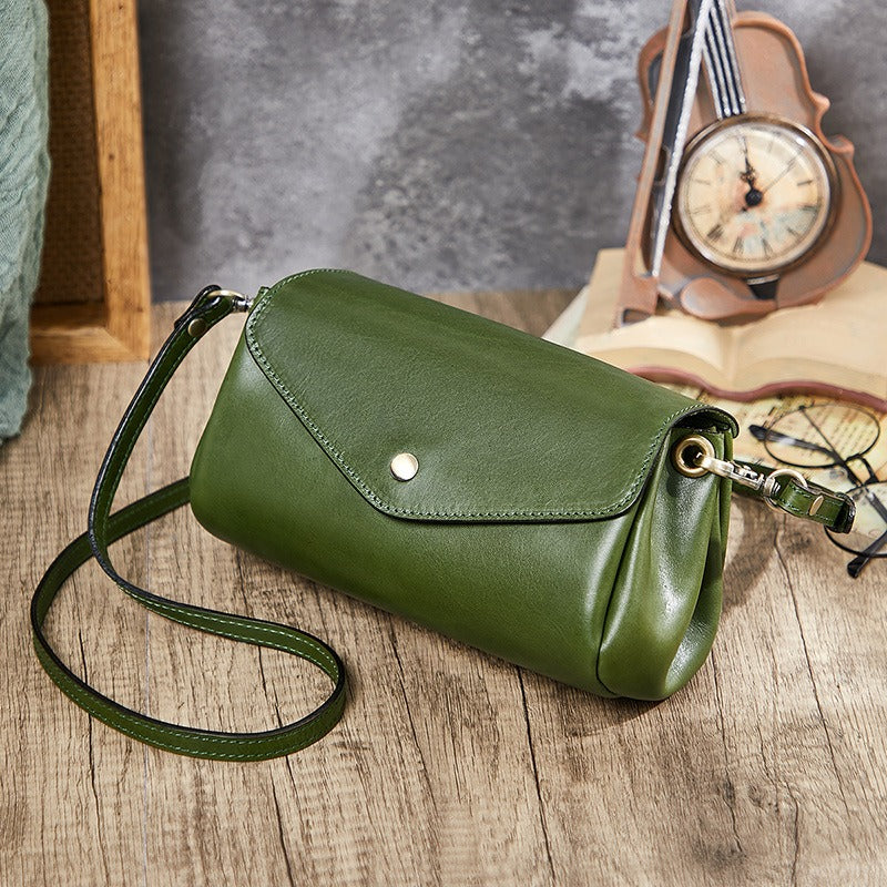 First Layer Cowhide Handmade Crossbody Bag