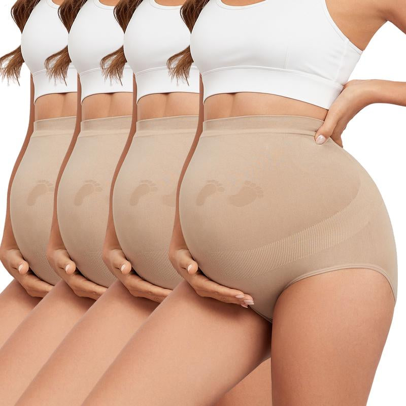 Y25D Maternity Underwear Seamless High Waisted Maternity Panties Belly Support over Bump Maternity Panties That Don' T Dig in Maternity Underwear for All Trimester Maternity Pants under Maternity Jeans