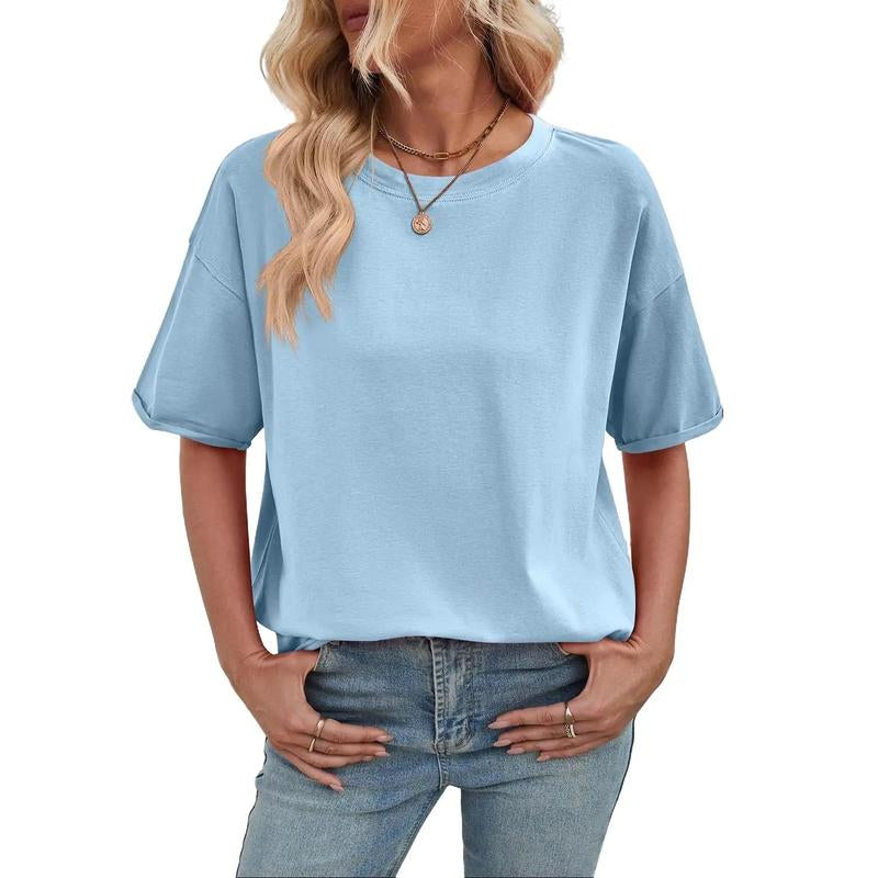 Women Oversized T-Shirt Summer Casual Short Sleeve Loose Tee Tops