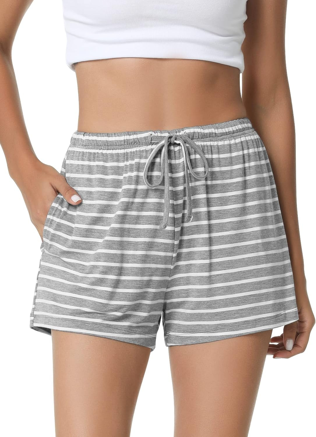 Bamboo Viscose Pajama Shorts for Women Soft Sleep Bottoms plus Size Lounge Boxers Pj Sleepwear Bottom S-4X