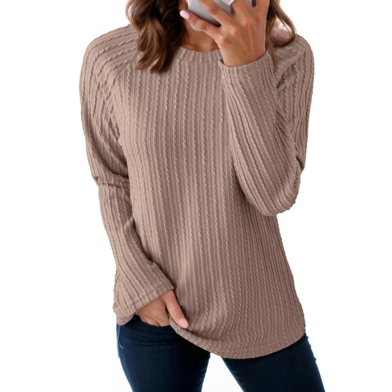 Dokotoo Womens Tops Long Sleeve Lightweight Shirts 2025 Fall Fashion Clothing Trendy Tops Crewneck Knit Basic Tee