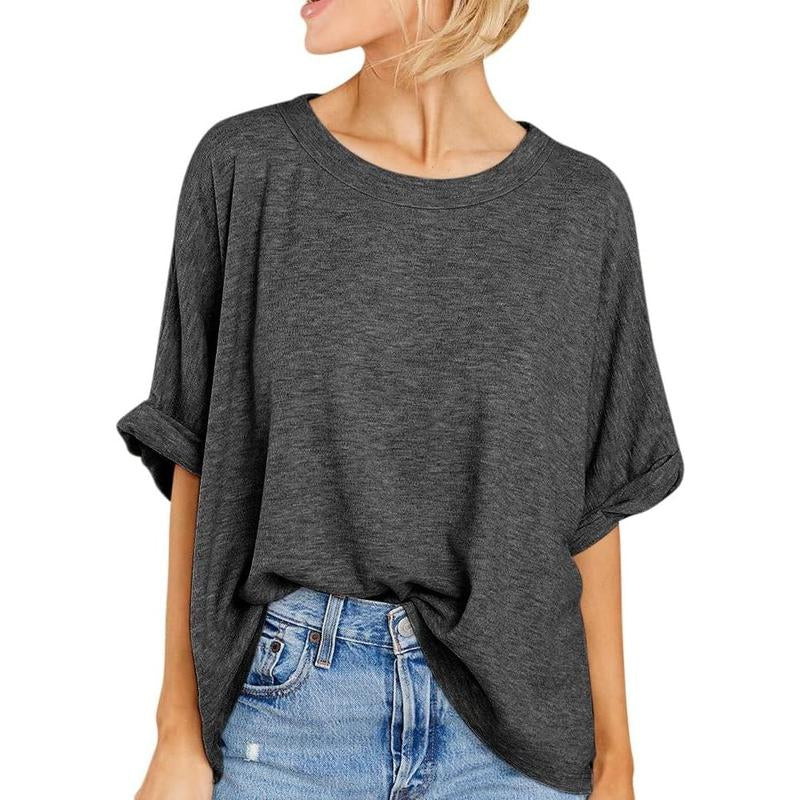 Imily Bela Women Oversized T-Shirt Summer Casual Short Sleeve Loose Tee Tops
