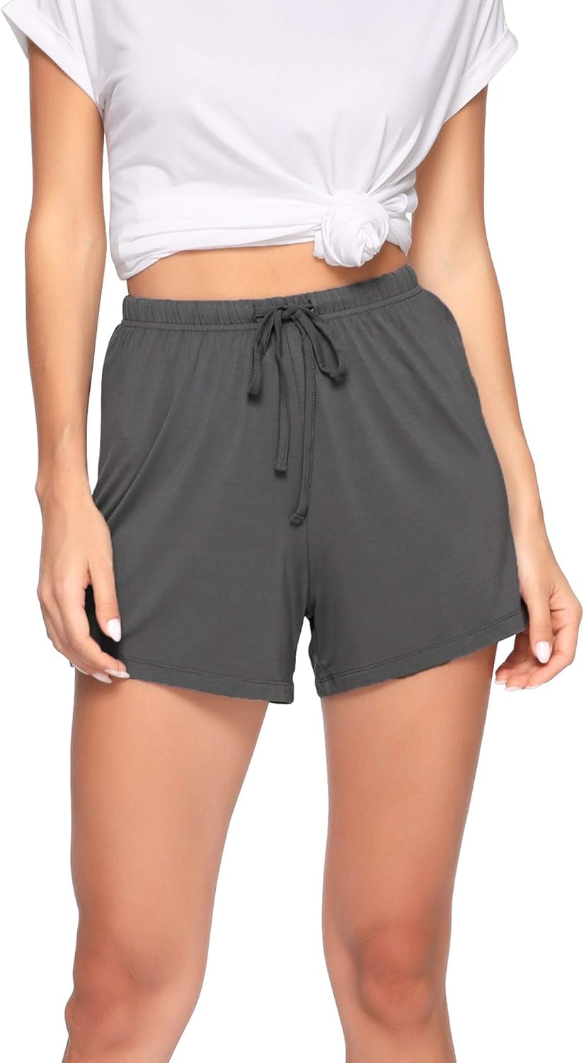 Bamboo Viscose Pajama Shorts for Women Soft Sleep Bottoms plus Size Lounge Boxers Pj Sleepwear Bottom S-4X