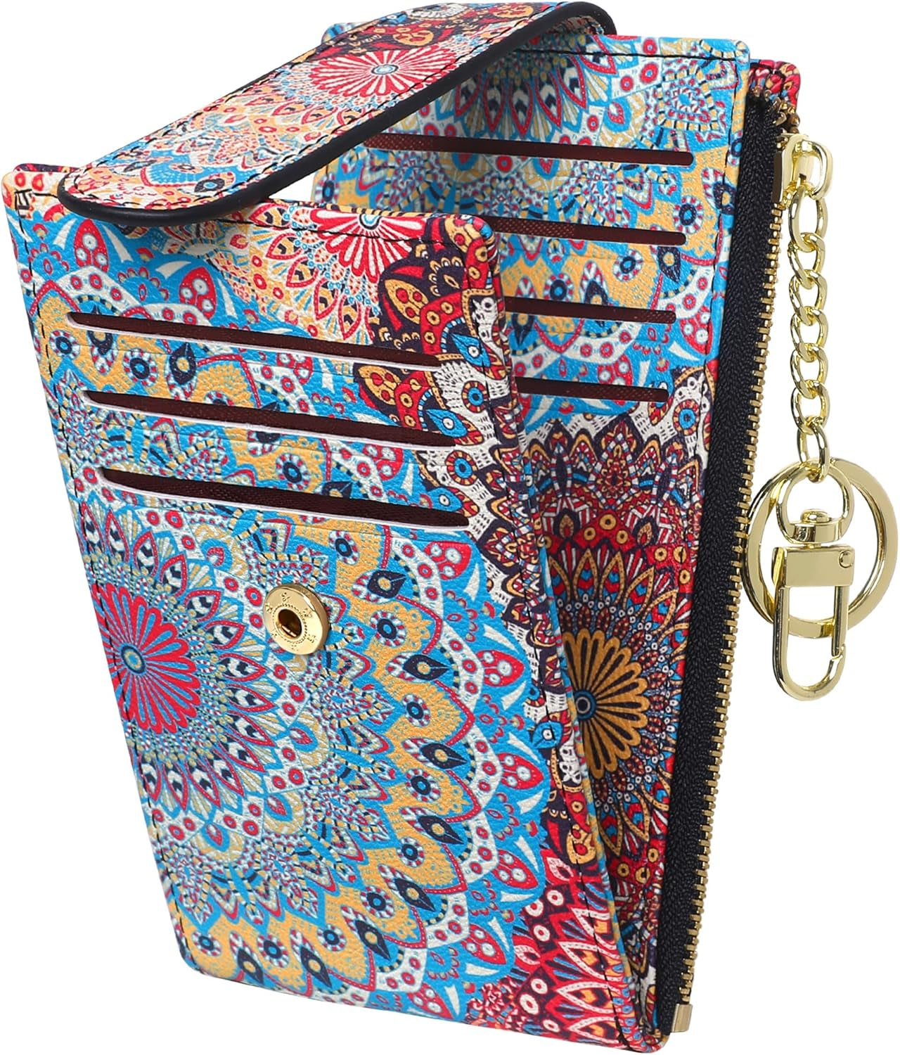 Card Holder Wallet for Women Rfld Slim Wallets Bifold Multi Card Case Coin Purse