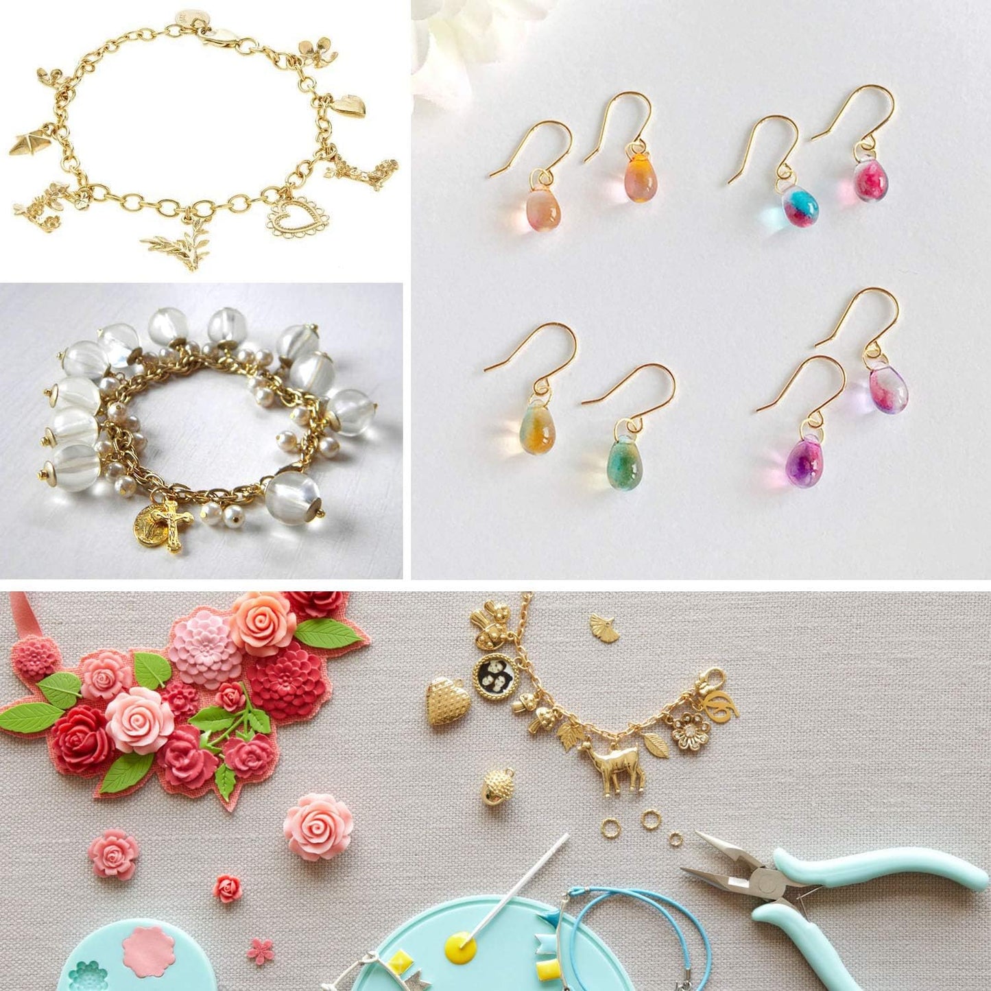 14K Gold Plated Jump Rings 900PCS 4/6/8/10 Mm Gold Jump Rings Strong Open Ring Bulk for Necklace Bracelet Earrings Jewelry Making