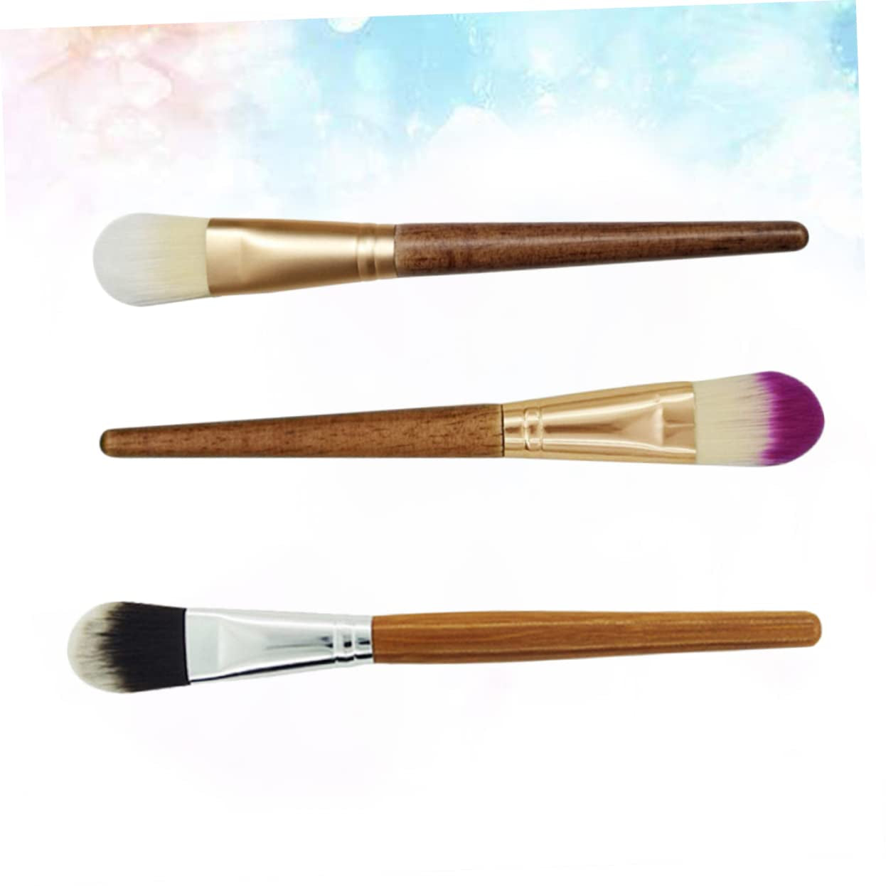 Cosmetic Brush Makeup Bamboo Handle Makeup Brush Portable Practical Random Style
