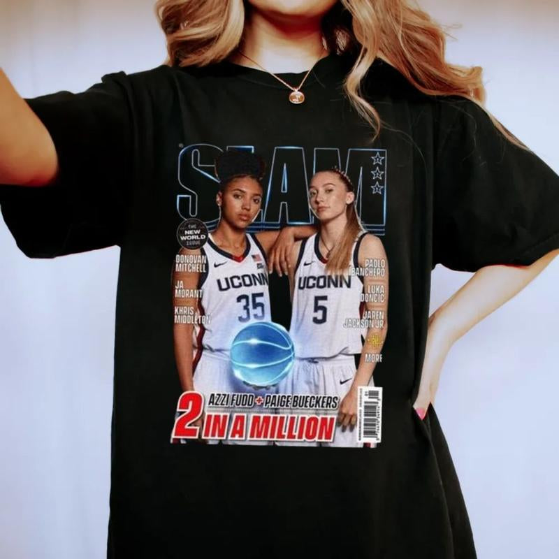 Azzi Fudd Paige Buecckers Uconn Huskies University of Coonnecticut Womens Shirt, Gift for Fan, Unisex Short Sleeve Tee