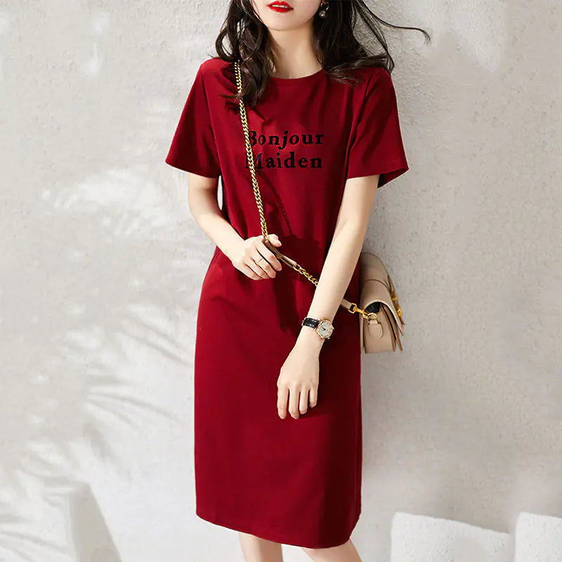 Summer Goddess French Mid-Length Dress for Women