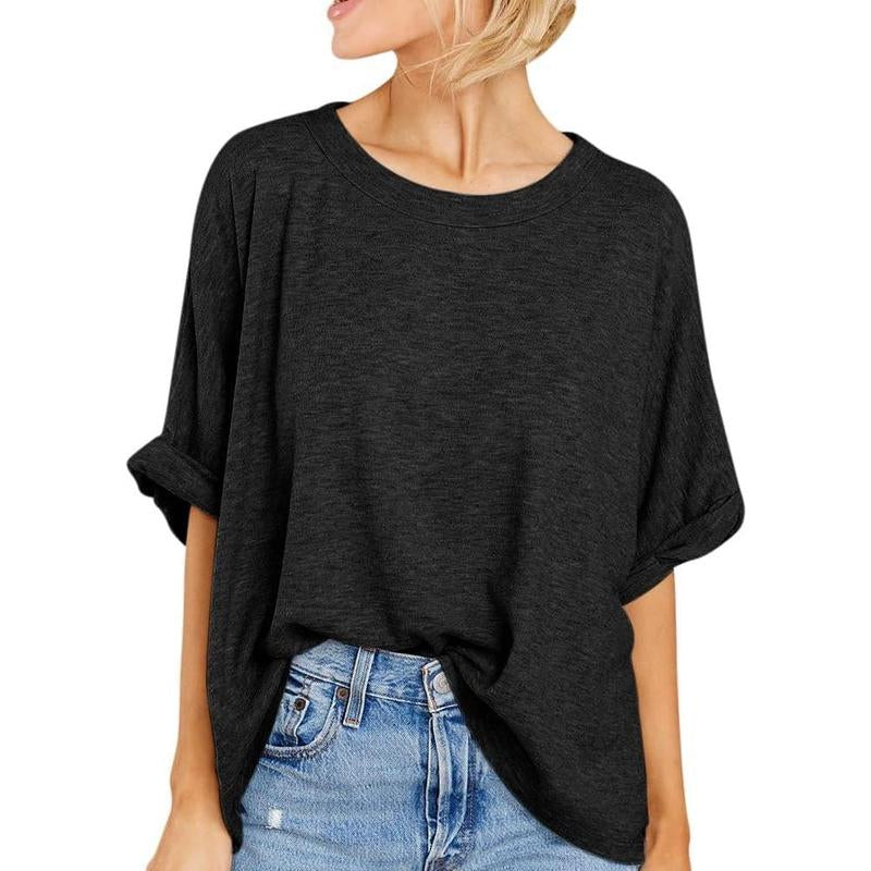 Imily Bela Women Oversized T-Shirt Summer Casual Short Sleeve Loose Tee Tops