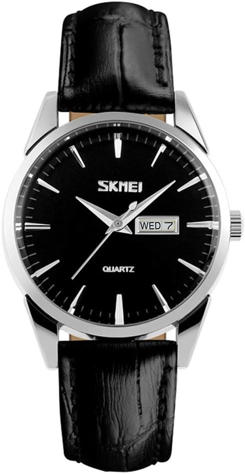 Women'S Watches for Ladies Female Black Leather Band Waterproof Fashion Casual Simple Dress Quartz Analog Day Date Calendar Business Light Wrist Watch Wife Girls Gifts