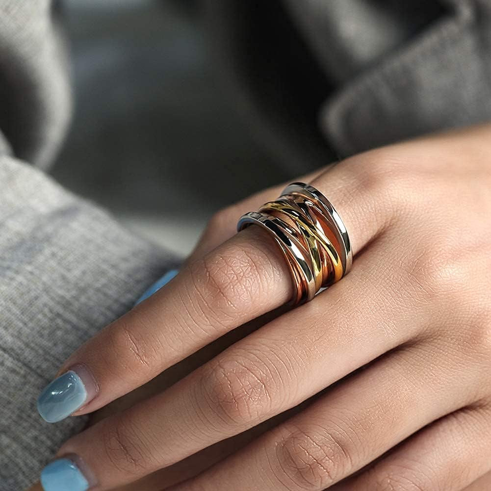 13.7MM Cross Ring Enhancers for Women Statement Engagement Ring for Men and Unisex Adults Silver Gold Rose Gold Plated Ring Customized Personalized
