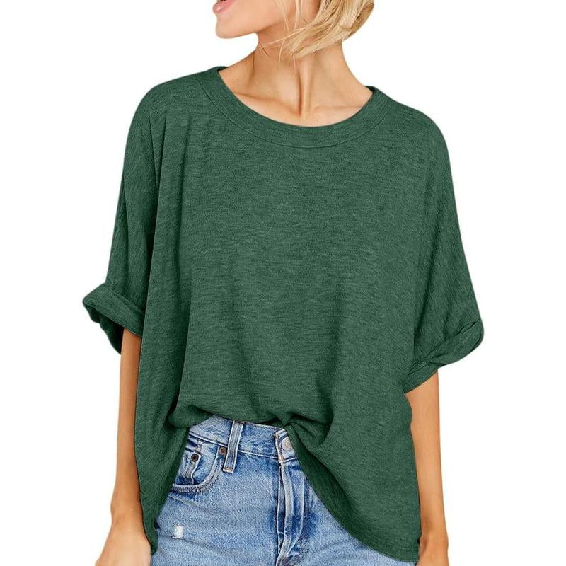 Imily Bela Women Oversized T-Shirt Summer Casual Short Sleeve Loose Tee Tops