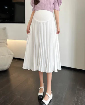 Summer Thin Pleated Skirt for Pregnant Women