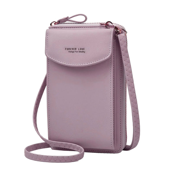 YunYe The Original Clutch Wallet PU Leather Crossbody Cell Phone Bag for Women Wallet Purse High Original Capacity Clutch Wallet (Purple)