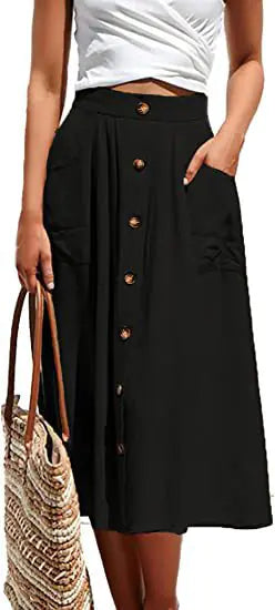 Casual Button Skirt for Women