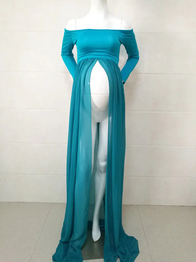 Pregnant Women's Chiffon Portrait Dress for Photos