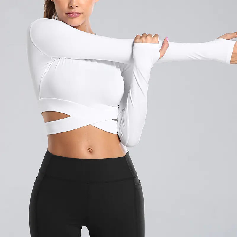Autumn Women's Long Sleeve Workout Yoga Top