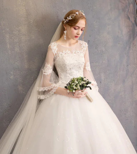2018 Princess Dream Wedding Dress with Long Sleeves