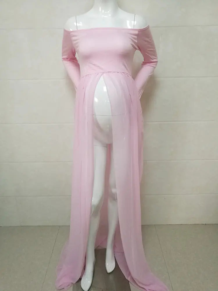 Pregnant Women's Chiffon Portrait Dress for Photos