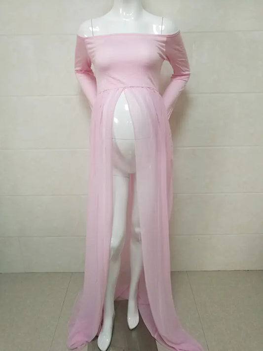 Pregnant Women's Chiffon Portrait Dress for Photos