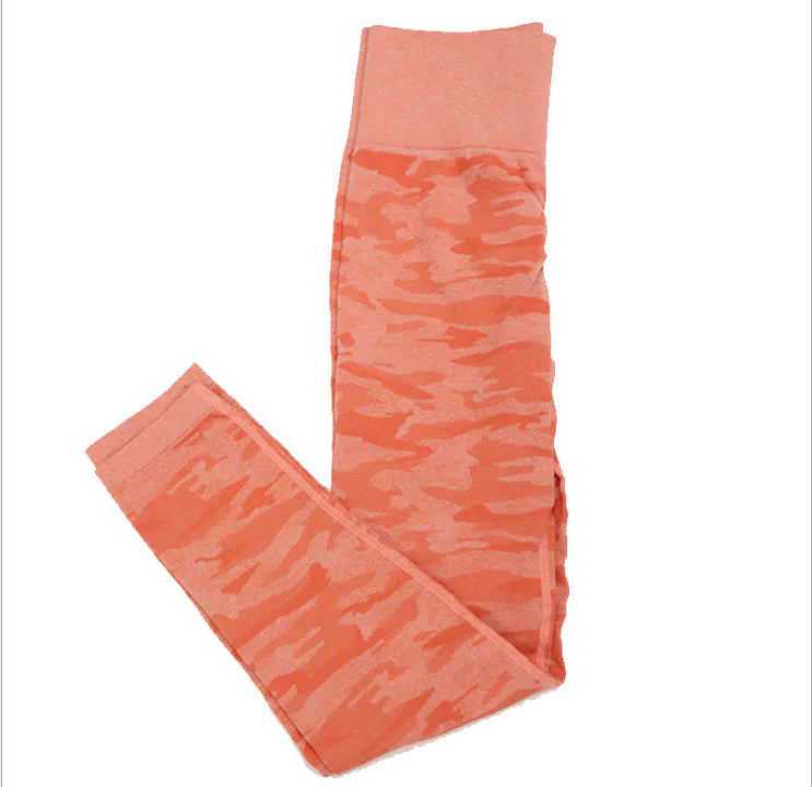 Seamless Camouflage Yoga Pants for Fall Workout
