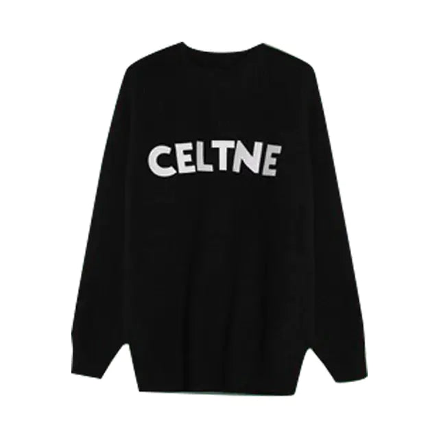 Jielur Vintage O-neck Letter Printed Hoodies for Women