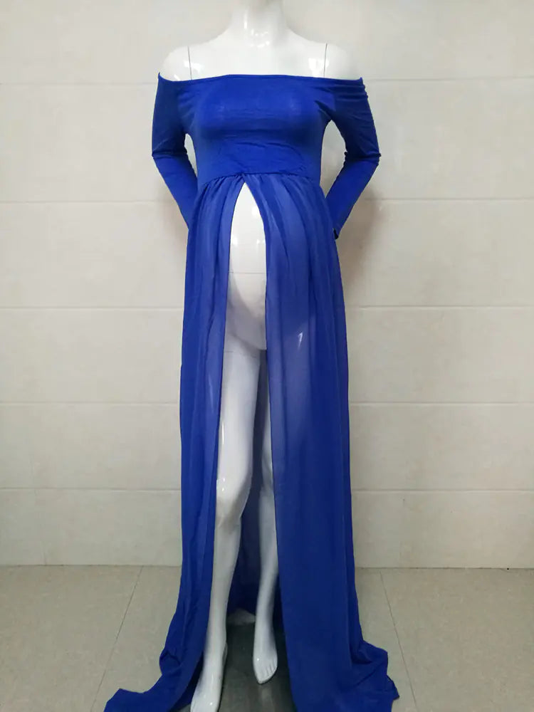 Pregnant Women's Chiffon Portrait Dress for Photos