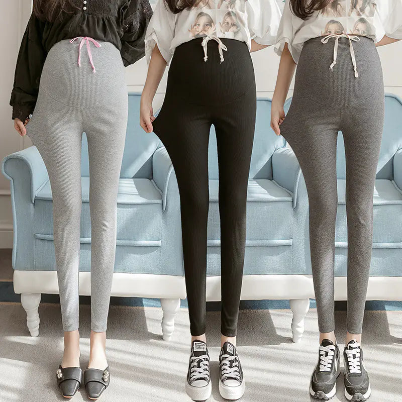 Adjustable Cotton Maternity Leggings for Pregnant Women