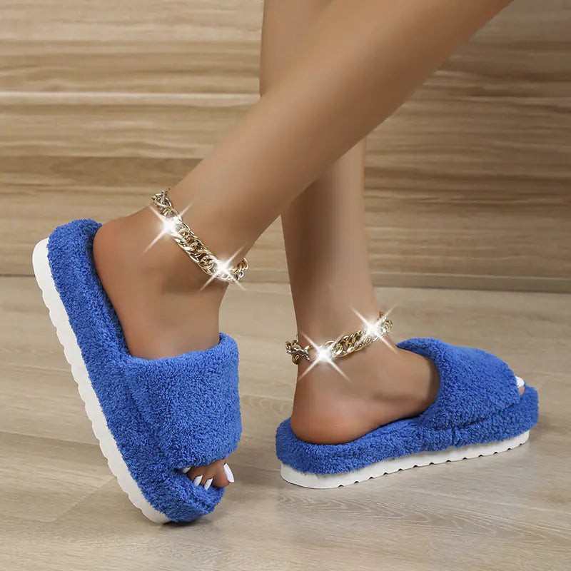 Fuzzy Winter Slippers for Women